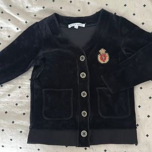 Little Parni | Shirts & Tops | Little Parni Velour Cardigan Black With 
